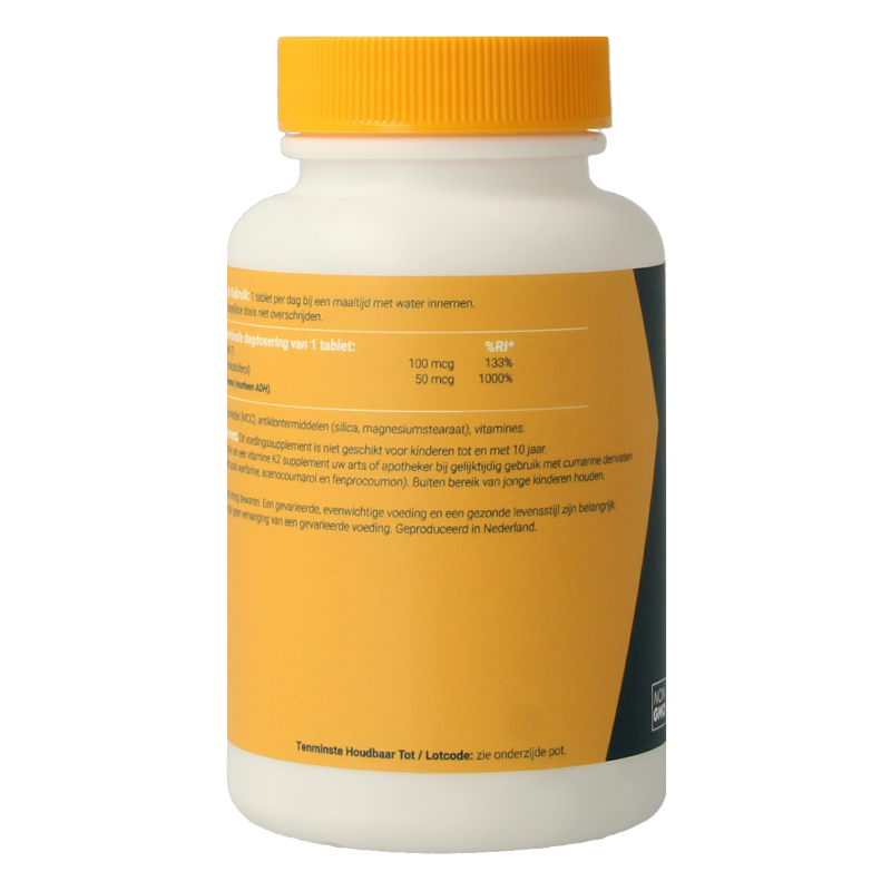 Fittergy K2 (100mcg) en D3 (50mcg) 60 Tabletten