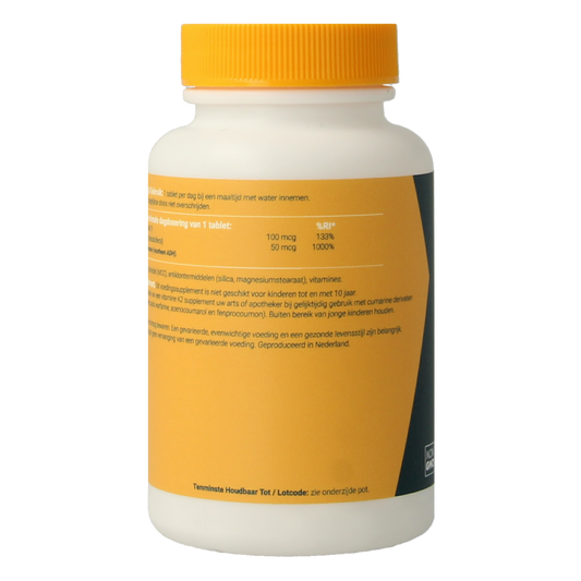 Fittergy K2 (100mcg) en D3 (50mcg) 60 Tabletten