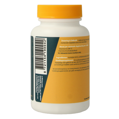 Fittergy K2 (100mcg) en D3 (50mcg) 60.00 Tabletten