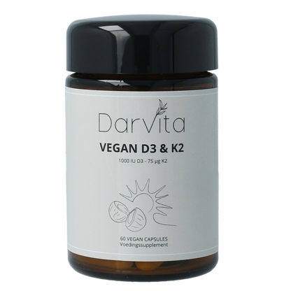 Darvita D3 & K2 1000 IU MCT-poeder (kokos) 60.00 Vegetarische capsules