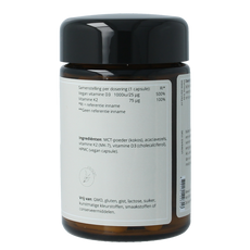 Darvita D3 & K2 1000 IU MCT-poeder (kokos) 60 Vegetarische capsules
