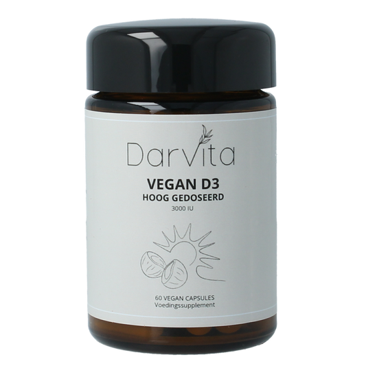 Darvita D3 3000 IU MCT-poeder (kokos) 60.00 Vegetarische capsules
