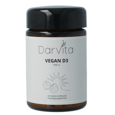 Darvita D3 1000 IU MCT-poeder (kokos) 60 Vegetarische capsules