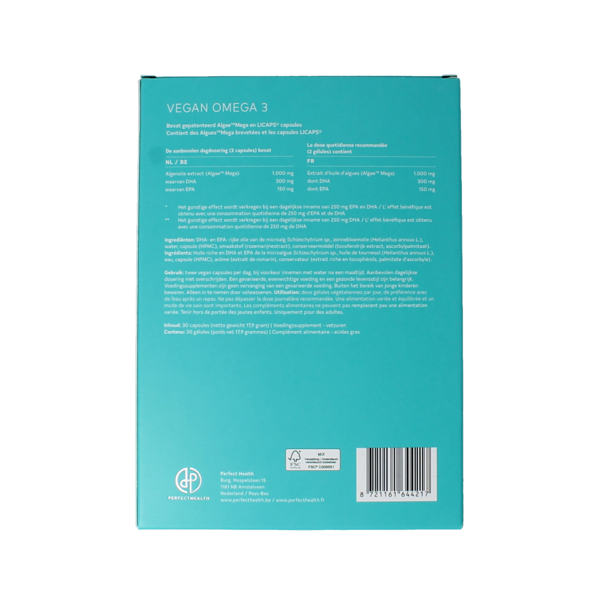 Perfect Health Vegan omega 3 30.00 Softgels
