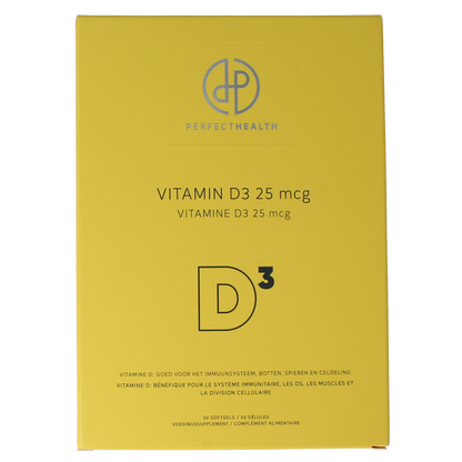 Perfect Health Vitamine D3 25mcg 30.00 Softgels