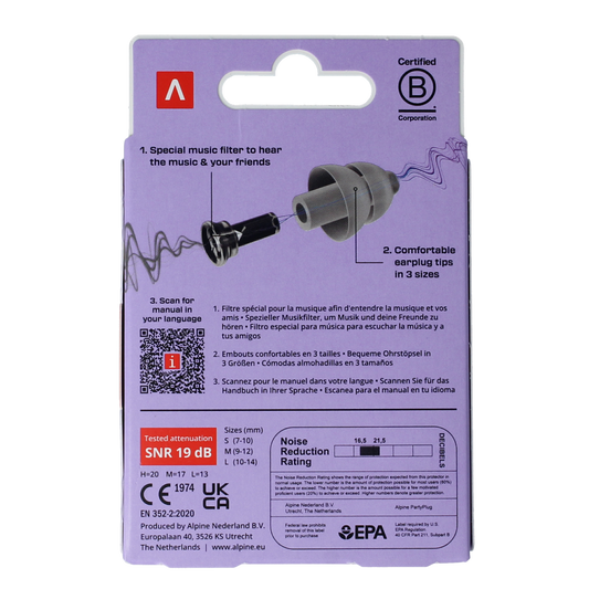 Alpine Partyplug transparant 1.00 Paar