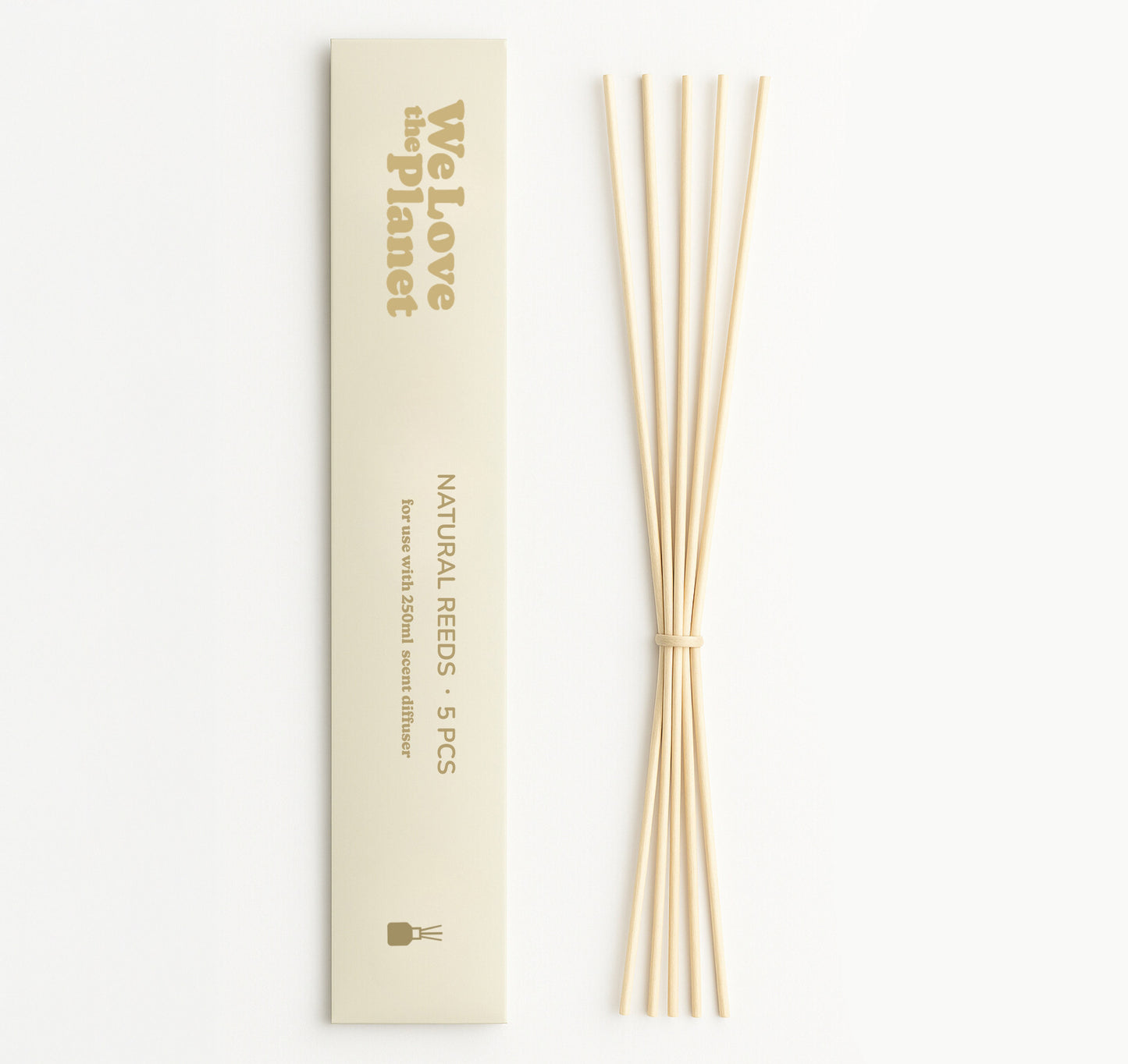 We Love The Planet Natural reeds geurstokjes voor 250ml diffuser 5 Stuks