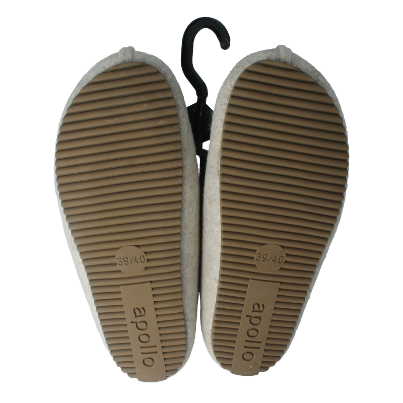 Apollo Zweedse slof beige 39/40 dames 1 Paar