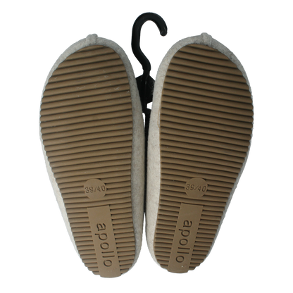 Apollo Zweedse slof beige 39/40 dames 1.00 Paar