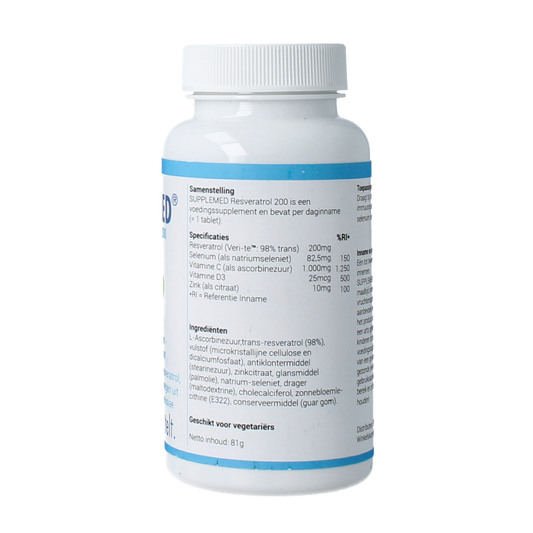Supplemed Resveratrol 200 60.00 Tabletten
