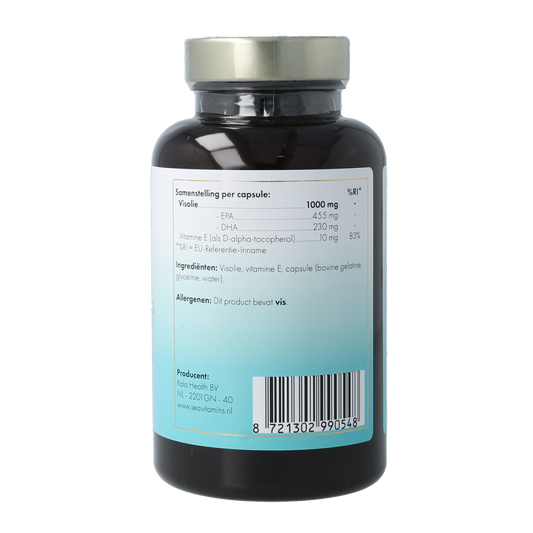 Sea Vitamins Omega 3 visolie strong met vitamine E 90.00 Vegetarische capsules