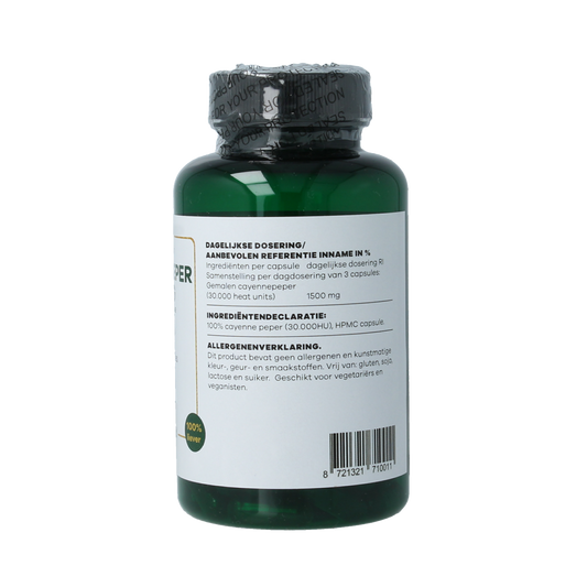 Liever Gezond Cayenne peper strong hartenjager 90.00 Vegetarische capsules