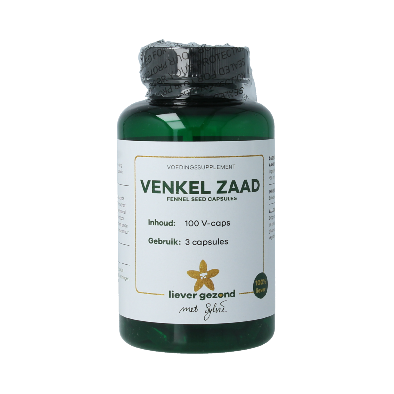 Liever Gezond Venkel zaad capsules fennel seed 100 Vegetarische capsules