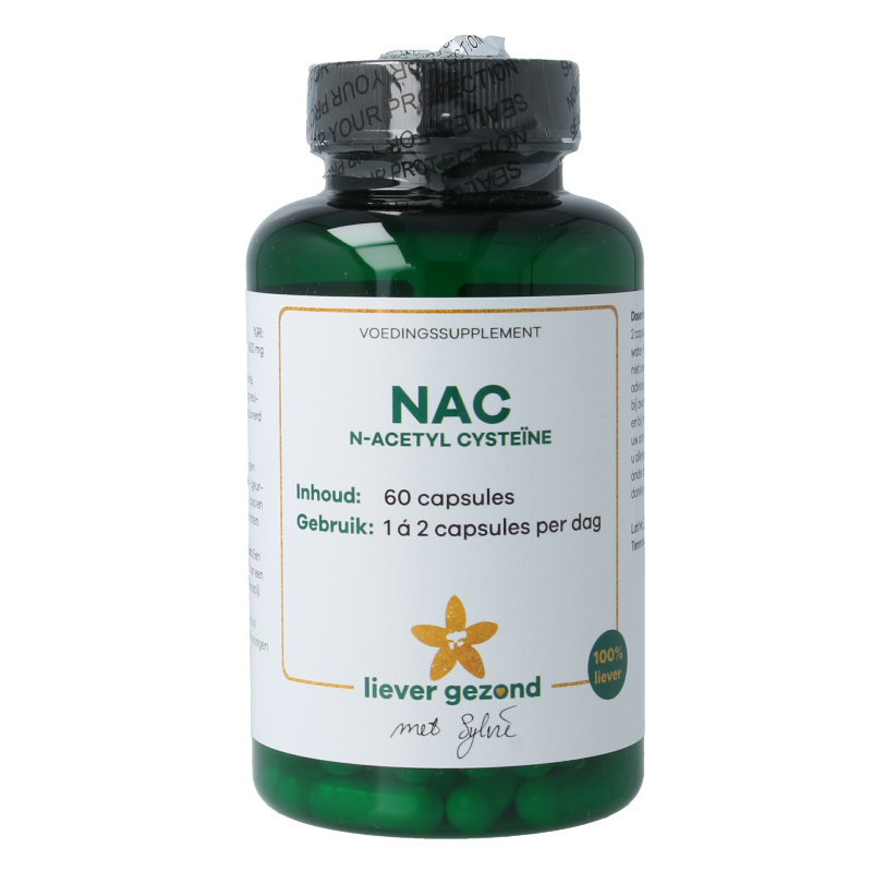 Liever Gezond NAC n-acetyl cysteine 600mg 60 Vegetarische capsules
