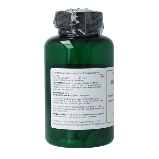 Liever Gezond Liposomaal ijzer sterk 60 Vegetarische capsules