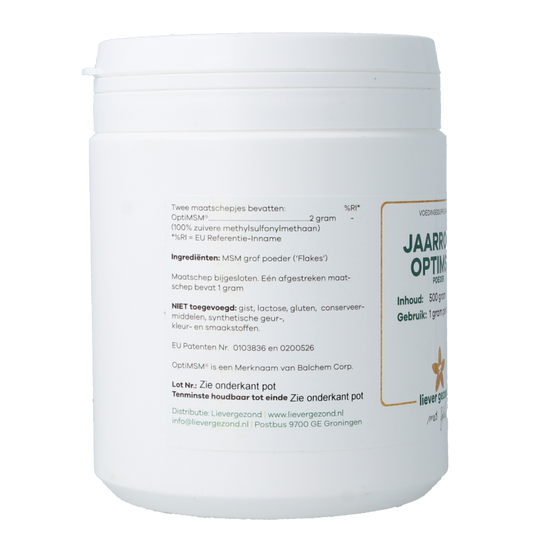 Liever Gezond Opti msm poeder jaarrond 500 Gram