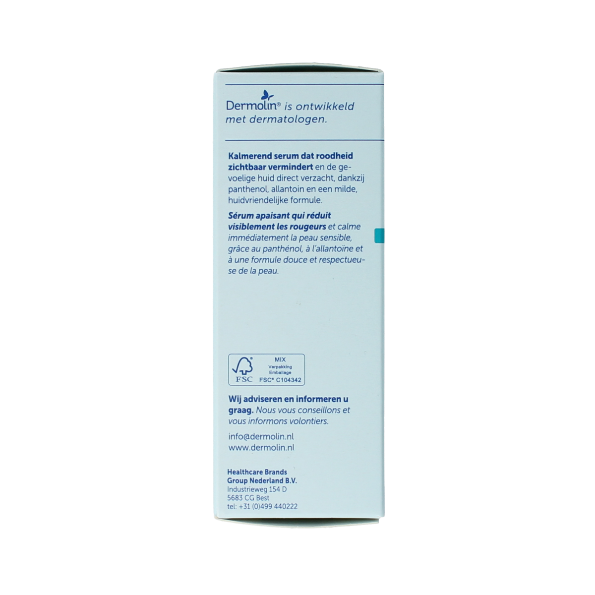 Dermolin Serum roodheid met pipet 30.00 Milliliter