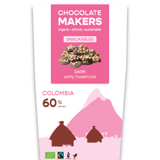 Chocolatemakers Snackable puur 60% met hazelnoot bio 100.00 Gram