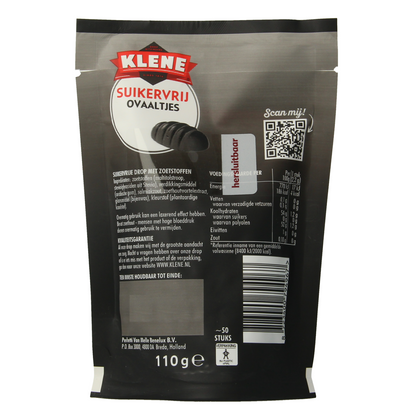 Klene Zoute ovaaltjes suikervrij 110.00 Gram