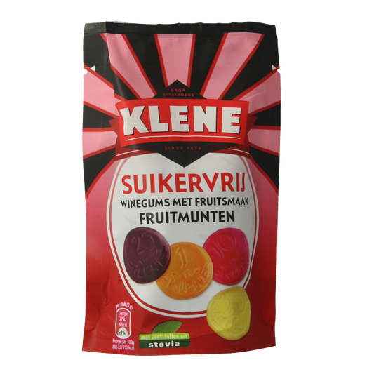 Klene Fruitmunten suikervrij 110 Gram