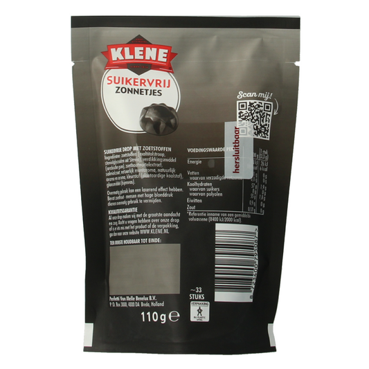 Klene Zoete zonnetjes suikervrij 110 Gram