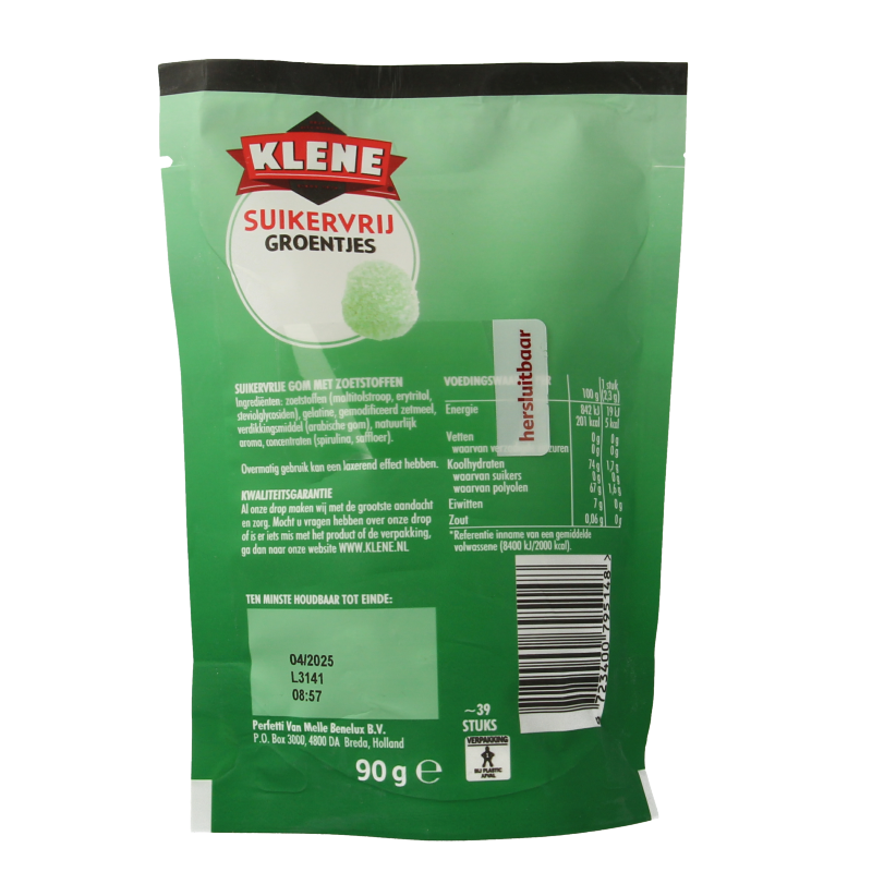 Klene Groentjes suikervrij  90 Gram