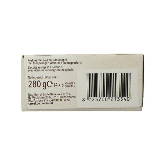 Cereal Koekjes soja/sinaasappel 280 Gram