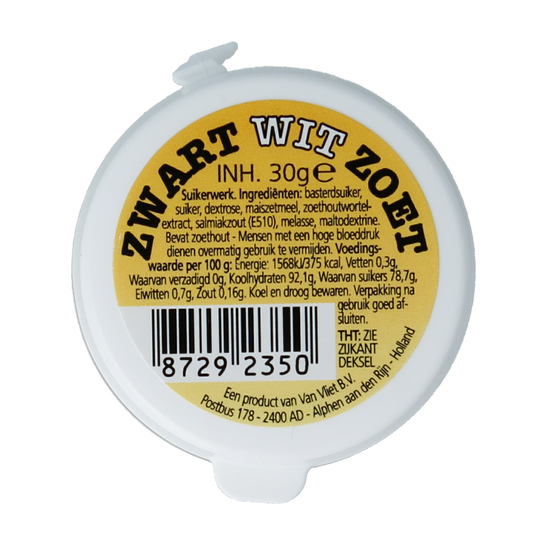 Van Vliet Zwart wit zoet 30.00 Gram