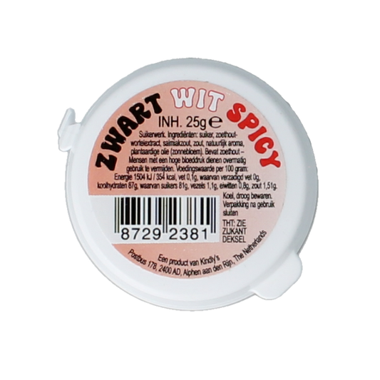 Kindly's Zwart wit spicy 25 Gram