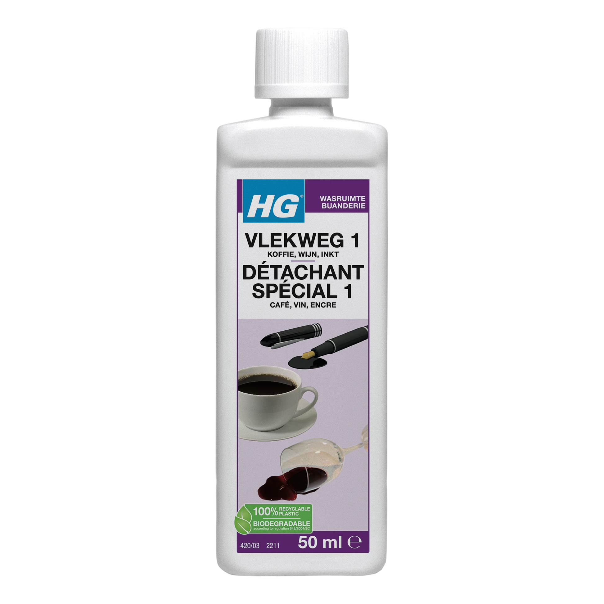 HG Vlekweg nr. 1 koffie/thee/etc 50 Milliliter