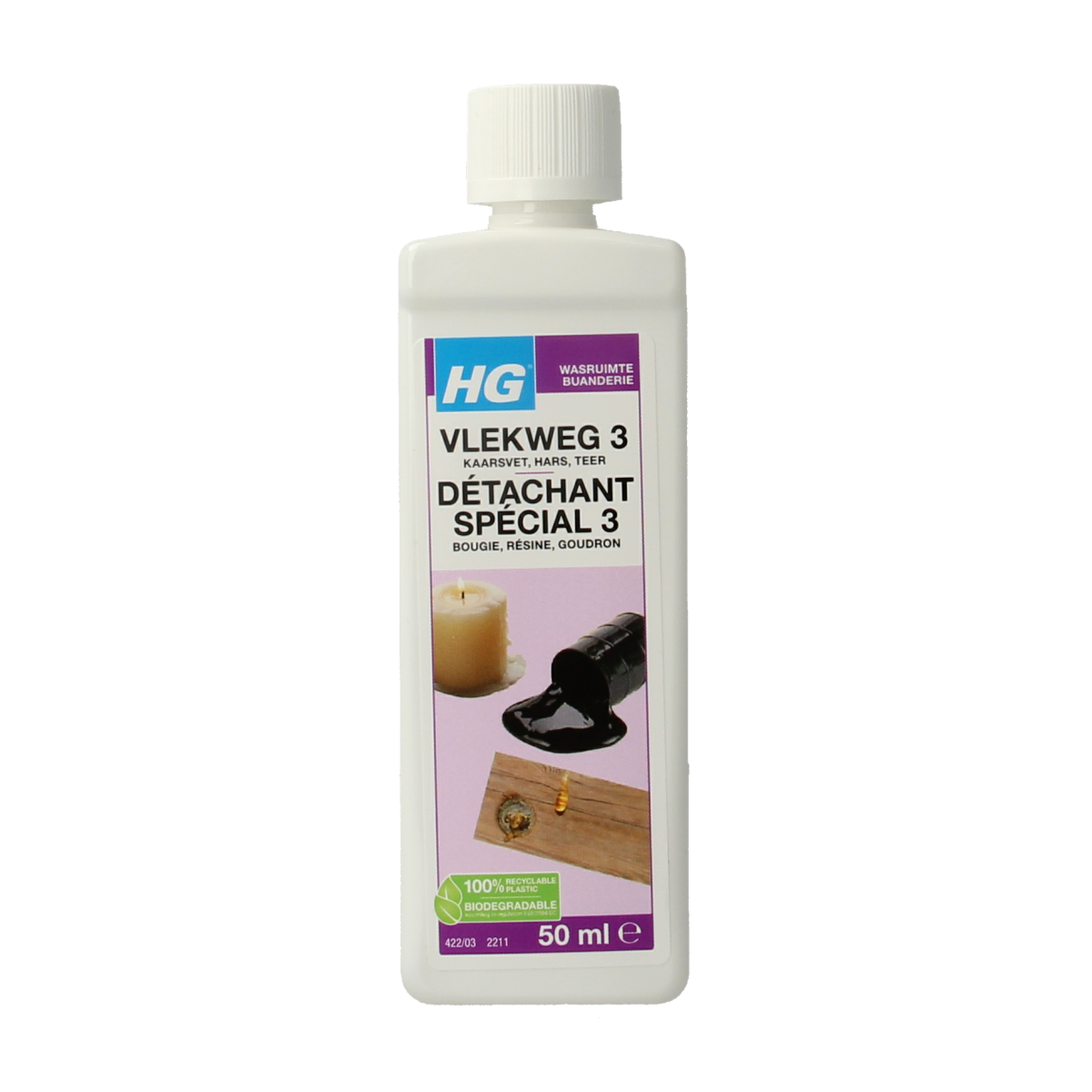 HG Vlekweg nr. 3 kaarsvet/hars/etc 50.00 Milliliter