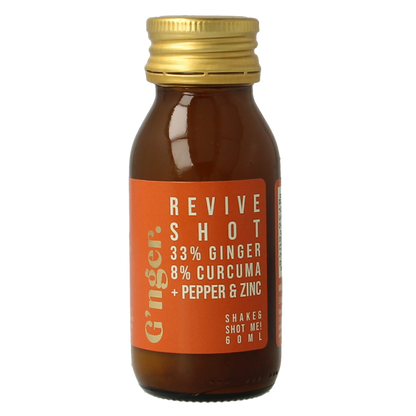 G'nger Shot gember vruchtensap kurkuma revive 60.00 Milliliter