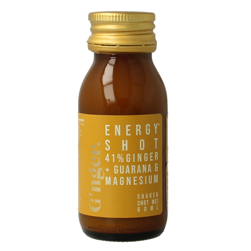 G'nger Shot gember vruchtensap guarana energy 60 Milliliter