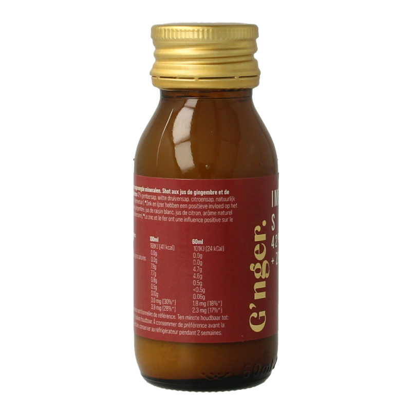 G'nger Shot gember vruchtensap immunity 60 Milliliter