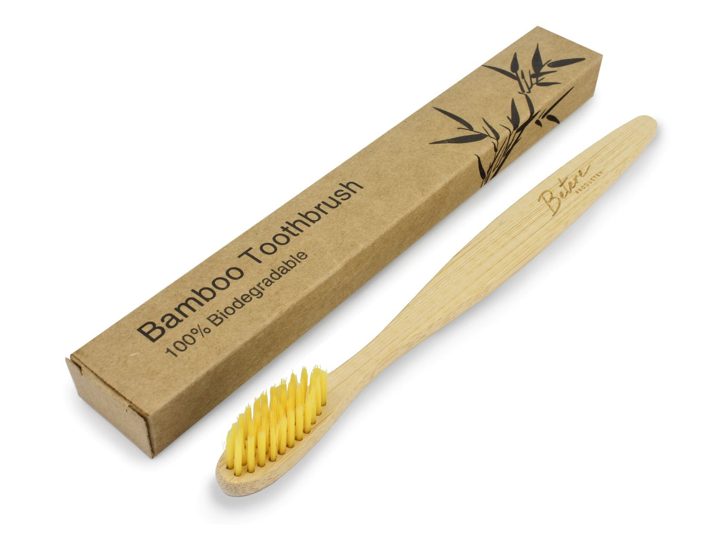 Betere Producten Bamboe tandenborstel voor volwassenen geel 1 Stuks