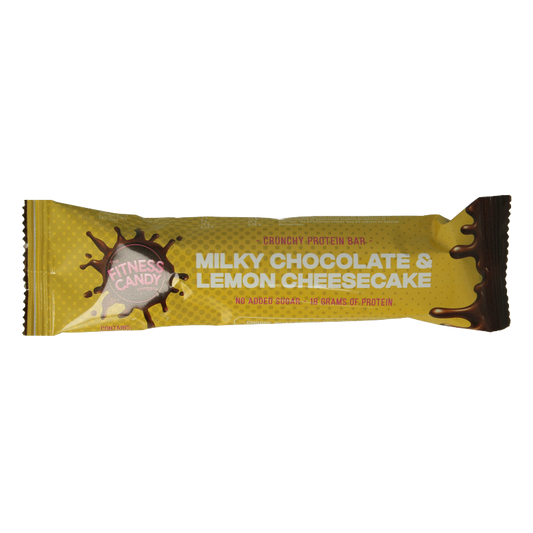 The fitness candy company Milky chocolate & lemon cheesecake 55 Gram