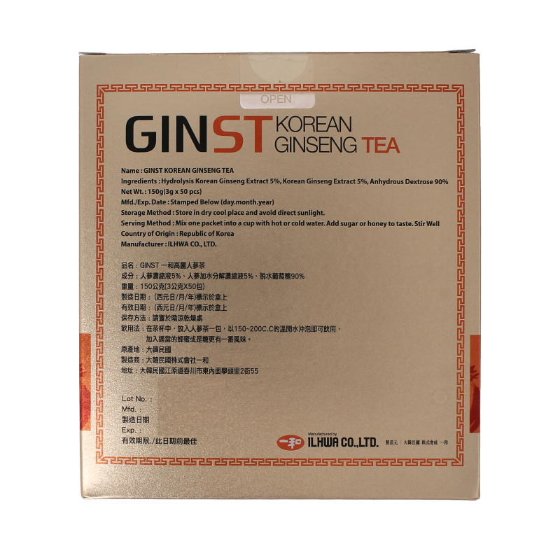Ilhwa Ginst15 Korean ginseng tea 50 Zakjes