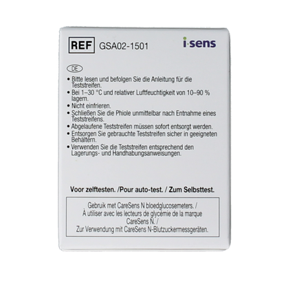 Caresens N glucose teststrips 50.00 Stuks