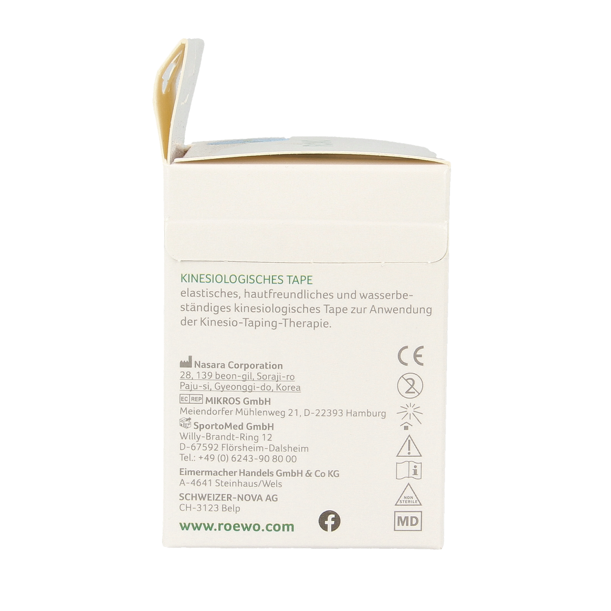 Rowo Kinesiotape blauw 5cm x 5m 1 Stuks