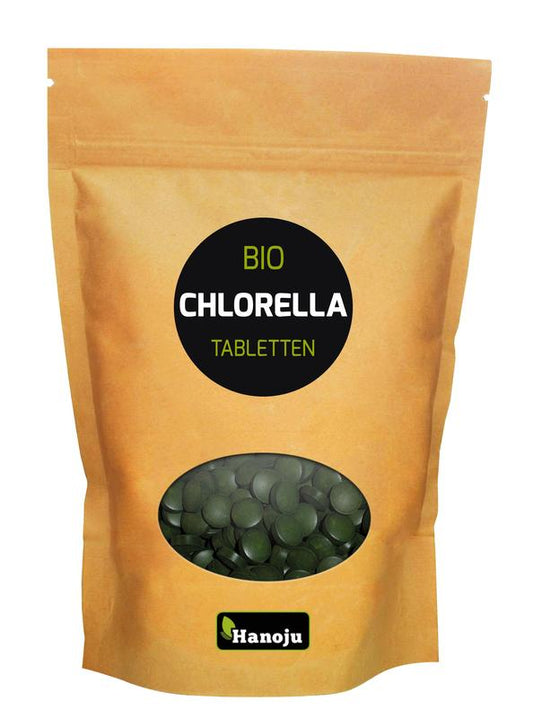 Hanoju Bio chlorella tabletten papier zak 625 Tabletten
