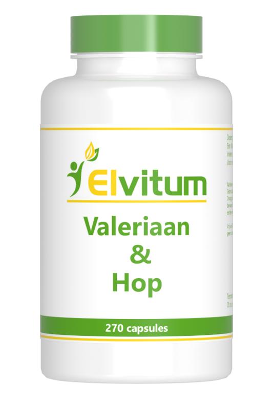 Elvitum  Valeriaan en hop 270 Capsules