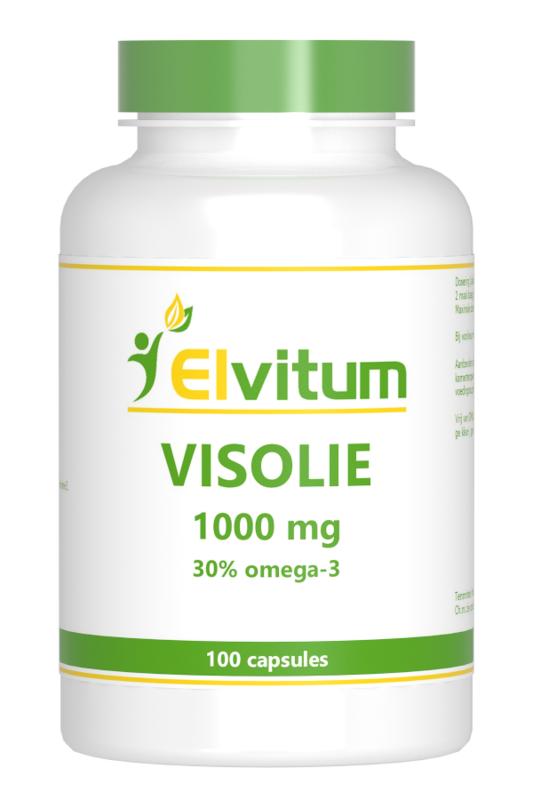 Elvitum  Visolie 1000mg omega 3 30% 100 Capsules
