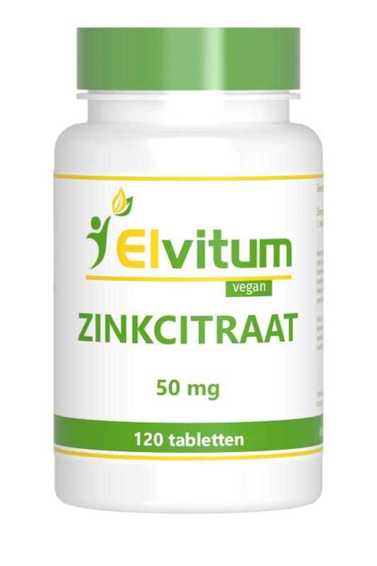 Elvitum  Zink citraat 50mg 120 Tabletten