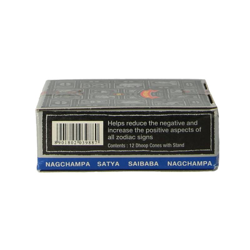 Natures Incense Kegelwierook nag champa 12 Stuks