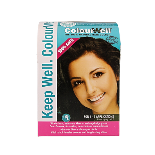 Colourwell 100% Natuurlijke haarkleuring mild zwart 100 Gram