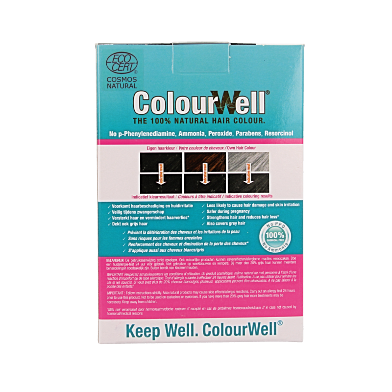 Colourwell 100% Natuurlijke haarkleuring mild zwart 100 Gram