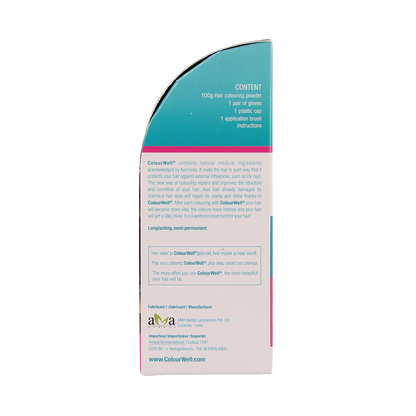 Colourwell 100% Natuurlijke haarkleuring mild zwart 100.00 Gram