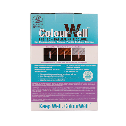 Colourwell 100% Natuurlijke haarkleur donker kastanje bruin 100.00 Gram