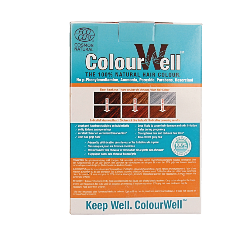 Colourwell 100% Natuurlijke haarkleur koper rood 100 Gram