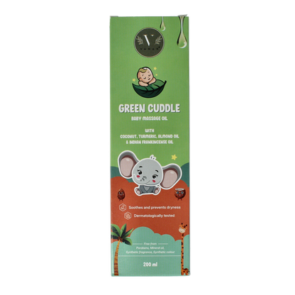Vanan Green cuddle baby massageolie 200.00 Milliliter